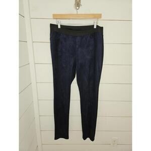 INC International Concepts Size 12 Navy blue faux suede skinny pants